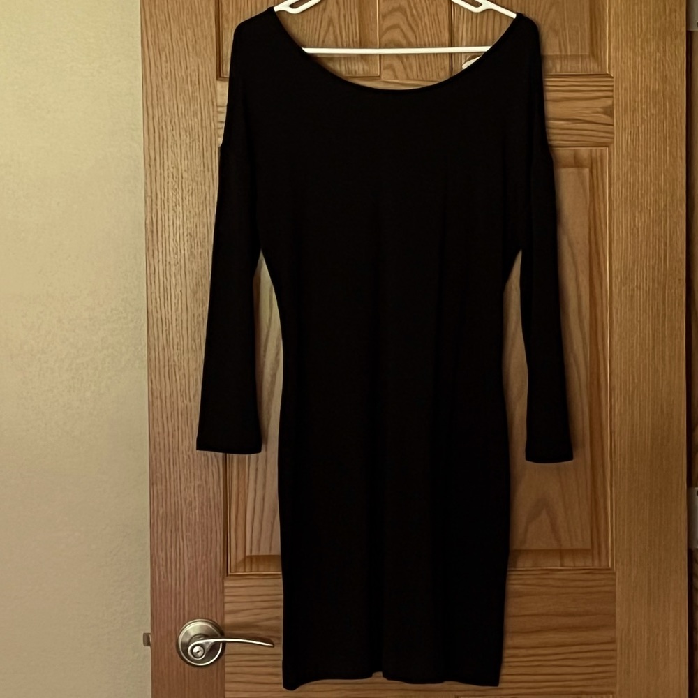 NWOT Loft Black Knee Length Dress Size Small